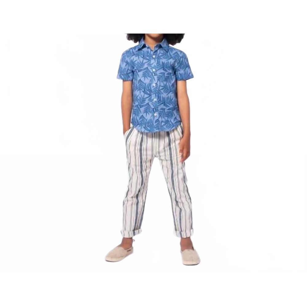 NEW APPAMAN kid's day party shirt in summer blues